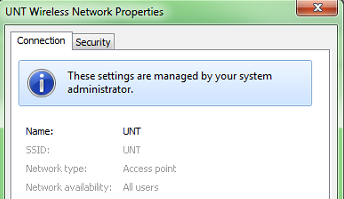 These settings are managed by your system administrator.