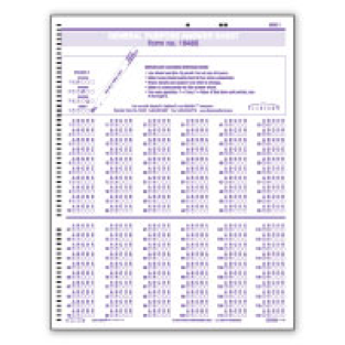 Sample Scantron Form 16485