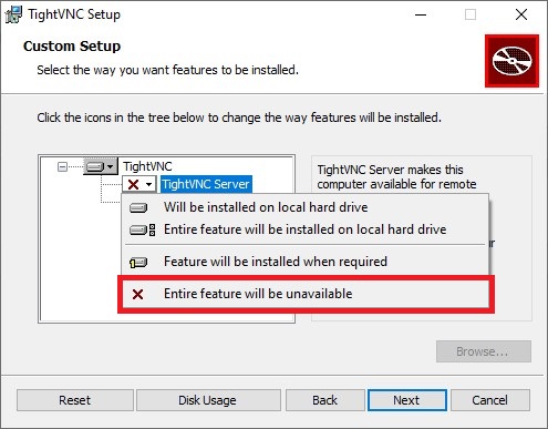 tightvnc server configuration file windows